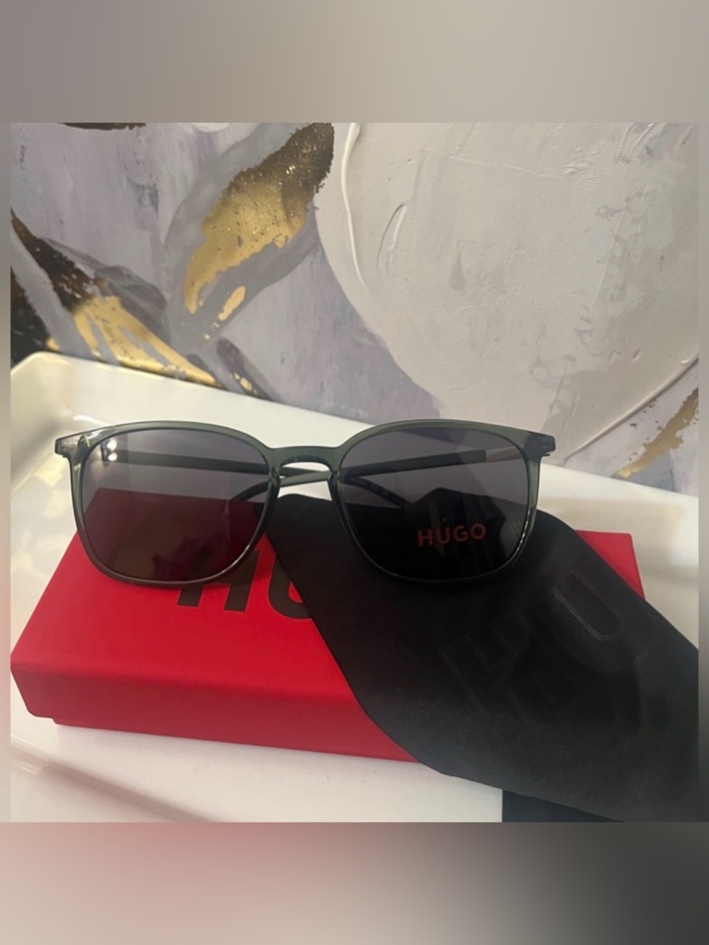 🛍️NWT HUGO by Hugo Boss Hugo 1268/S Sunglasses - Green frame